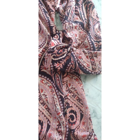 Westport 3X Shirt Top Women Paisley Roll Tab Sleeves Buttons - Picture 6 of 12